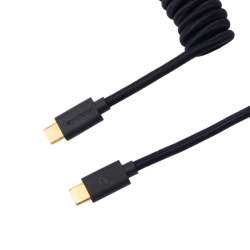 Coiled Aviator Cable - Black straight