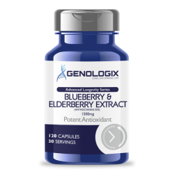 Genologix - Blueberry + Elderberry 1500MG 30 Servings X 120 Capsules