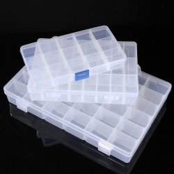 10 15 24 36 Grid Adjustable Bead Organizer Box Storage Case