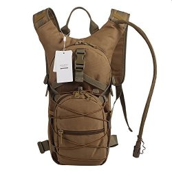 Seamand Hydration Backpack With 3L Water Bladder For Hiking And Climbing Khaki