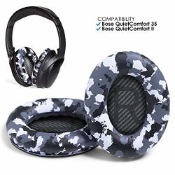 Wicked Cushions Premium Bose QC35 Ear Pads - Compatible With Bose Quietcomfort 35 & 35 II Snow Camo