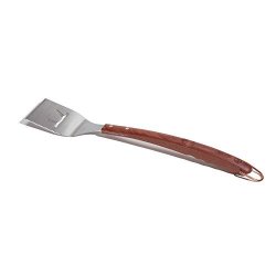 Outset QB10 Rosewood And Stainless Steel Spatula With Serrated Edge And Steam Vent