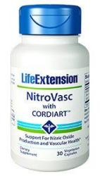 Life Extension Nitrovasc With Cordiart 30 Vegetarian Capsules