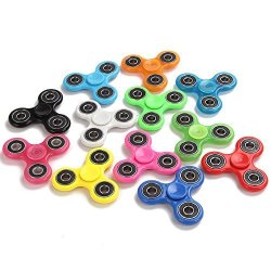 Fidget Hand Spinners 7 Color Bundle Bulk Edc Hand Tri-spinner Desk Toy Stress Anxiety Relief Adhd Adults Student Relax Therapy Stress Pack Combo Green