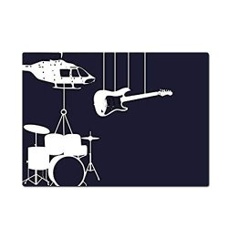 Thwo Helicopters Guitar Drums Musicrectangle At Colored Cases Store Mouse Pads