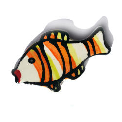 Fish Mosaic Insert - Orange Stripes