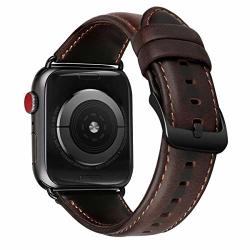 Mrotech Leather Band Compatible With Apple Watch Band 44MM 42MM Men Women Genuine Leather Strap Vintage Bands Replacement For Iwatch Series 5 4 3