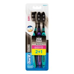 Oral-B Oral B Toothbrush Ultra Thin - Black 2+1