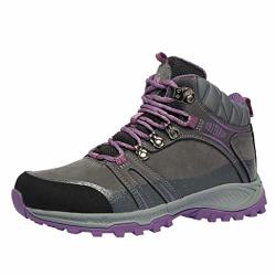 Dainzuy Waterproof Hiking Boots For Women Men Ankle Boot Outdoor Waterproof Climbing Trekking Walking Non-slip Sneakers Gray