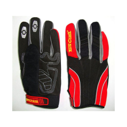 Mechanics Glove X Large Synthetic Leather Reinforced Palm Spandex Red