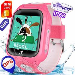 IP67 Waterproof Kid Smartwatch Phone - Speedtalk Sim Included Best School Gift Girl Boy Gps Tracker Locator Fitness Tracker Camera Game Light Anti Lost Alarm