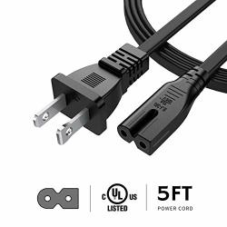 Ul Listed 2 Prong 18AWG Polarized Power Cable For Vizio-led-tv Smart-hdtv E-m-series IEC-60320 IEC320 C7 To Nema 1-15P Sharp Sanyo Emerson Sansui Tv Arris