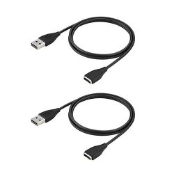USB Charger Cable For Fitbit Fronttech 1M USB Charger Cable For Fitbit Charge Hr Band Wristband Wireless Sports Activity Bracelet 3.3 Feet Black