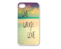 Iphone 4 Case Thin Flexible Plastic Case Iphone 4 Case Inspirational Qoute Beach Live Laugh Love 4S Case IPHONE4SCOVERS