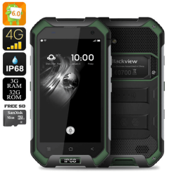 Blackview BV6000 Android 7.0 Smartphone - 32GB 3GB + Free Sd Card - Army Green