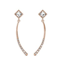 DESTINY Grace Drop Earrings With Swarovski Crystals-rose