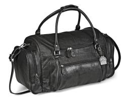 Leather Weekend Bag - Black