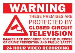 OEM Cctv Warning Sign With Adhesive Tape