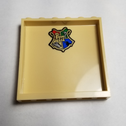 Parts Harry Potter Panel - 1 X 6 X 5 With Coat Of Arms Hogwarts Crest Pattern On Inside Sticker 59349PB191