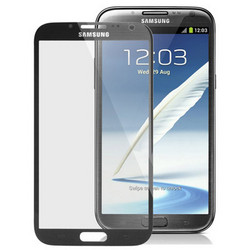 Original Front Screen Outer Glass Lens For Samsung Galaxy Note 2 N7100 black - Black