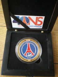 Psg 40 Years 1970 2010 Football Soccer Paris Saint Germain France Eiffel Tower Medal 40 Mm Gold Plat