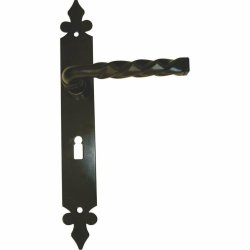 Wrought Iron Lever Handle On Back Plate