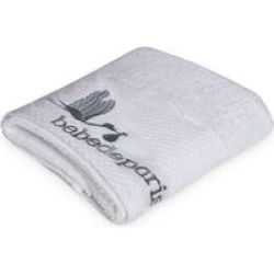 Bebedeparis Meduim Baby Towel in White & Grey
