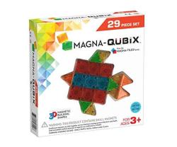 Magna-qubix 19PIECE Clear Colors Set The Original Award-winning Magnetic 3D Building Shapes Creativity & Educational Stem Approved