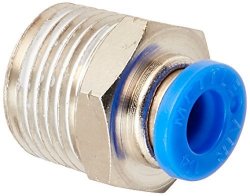 Push to Connect Inline Branch Manifold Union Fitting 1/2 OD x 1/2 NPT Male Thread by MettleAir