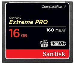 Sandisk Extreme Pro 16GB Compact Flash Memory Card Udma 7 Speed Up To 160MB S- SDCFXPS-016G-X46 Label May Change