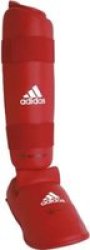 Adidas Wkf Shin & Removable Instep Pad L Red