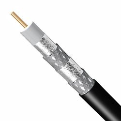 Quad 1000FT Shield Solid Copper RG6 Cable 18AWG 3GHZ 75 Ohm CL2 For In-wall Installation Ul Etl Cm Rated Indoor outdoor Certified. Uv Protected Pvs