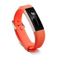 Hot Ninasill Exclusive Replacement Wrist Band Silicon Strap Clasp For Fitbit Alta Hr Smart Watch Orange