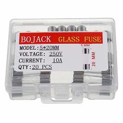 BOJACK 6x30mm 8A 8amp 250V 0.24x1.18 Inch F8AL250V Fast-Blow Glass Fuses Pack of 18 Pcs 