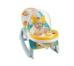3-IN-1 Baby Music Rocking Chair With Table Bedside Bell Music Piano-green