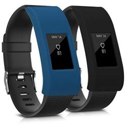 Kwmobile 2IN1 Set: 2 X Sport Bracelet Case For Samsung Gear S3 Classic Without Tracker In Black Dark Blue