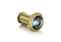 Togu TG3016NG-SC Ul Listed Solid Brass HD Glass Lens 220-DEGREE Door Viewer Peephole For 1-3 8" To 2-1 6" Doors Satin Gold Finish