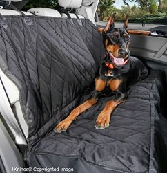 Dog Seat Cover With Hammock For Cars Trucks And Suvs - Usa Based Regular Black