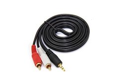 3.5MM To 2 Rca Audio Speaker Y Adapter Cable For Google Chromecast Audio RUX-J42