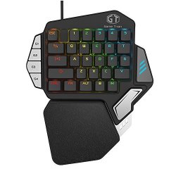 XFUNY Wired Gaming Keyboard 46-KEY Professional Singlehanded Mechanical Gaming K