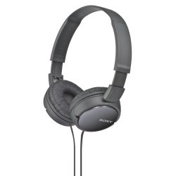Sony Compact Folding On-ear Aux Headphones MDR-ZX110BCE
