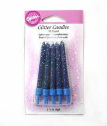 Wilton Blue Birthday Glitter Candles