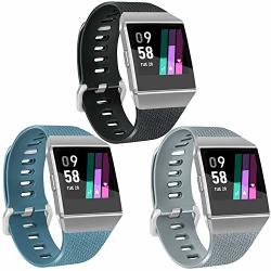 Vancle Sport Bands Compatible With Fitbit Ionic Bands For Women Men Classic Wristbands Fitbit Ionic Accessories Straps For Fitbit Ionic Smart Watch 3 Pack