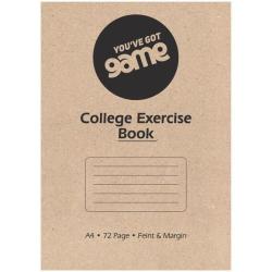 Game Exercise Book A4 72PAGE Feint Margin