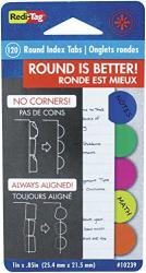 Redi-tag Round Poly Index Tabs 20 Each Of 6 Different Colors 1 Inch Circular 120 Tabs Per Pack 1 Pack 10239