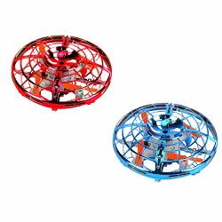 Set Of 2- Flying Boomerang Spinner For Kid Adult Christmas Toy Flying Fidget Spinners Boomerang Drone Helicopter With 180 Rotating And Shinning LED Lights