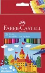 Faber-Castell Castle Fibre Felt Tip Pen Set Of 24 In Cardboard Wallet
