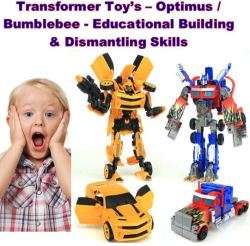 Transformer Action Figure Cars - Bumblebee & Optimus Ideal For Concentration Skills