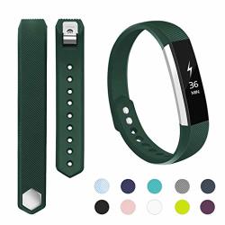 Poy Compatible Bands Replacement For Fitbit Alta fitbit Alta Hr Adjustable Sport Wristbands For Women Men Olive Green Large