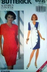 Uncut Butterick 6033 1990S Kathryn Conover Ny Misses Dress Sizes 12 14 16